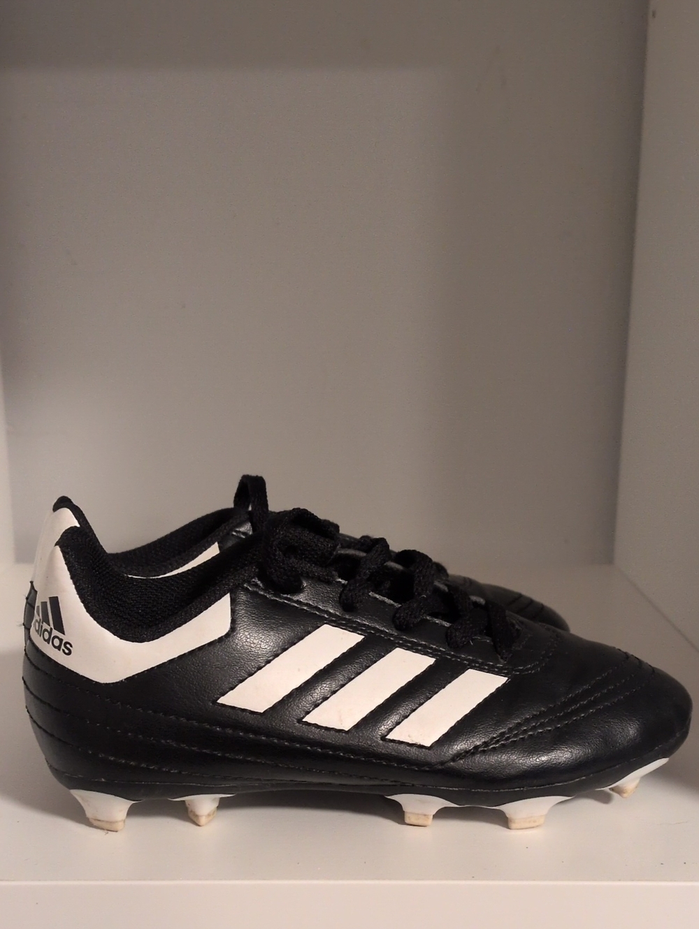 adidas Kids Black and White Soccer Cleats